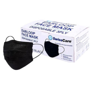 Black Face Protector Mask 3-Ply