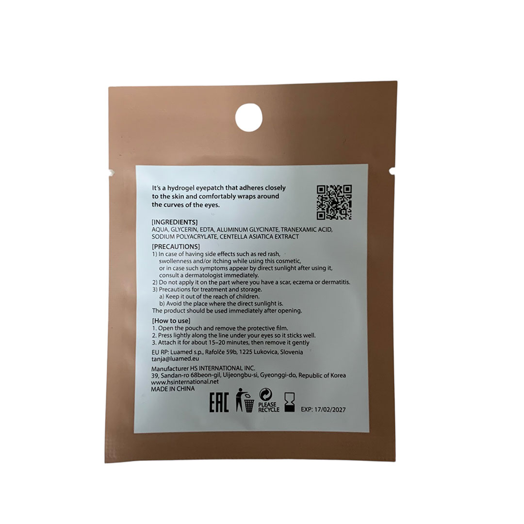 Use and Ingredients Hydrogel Eye Patch