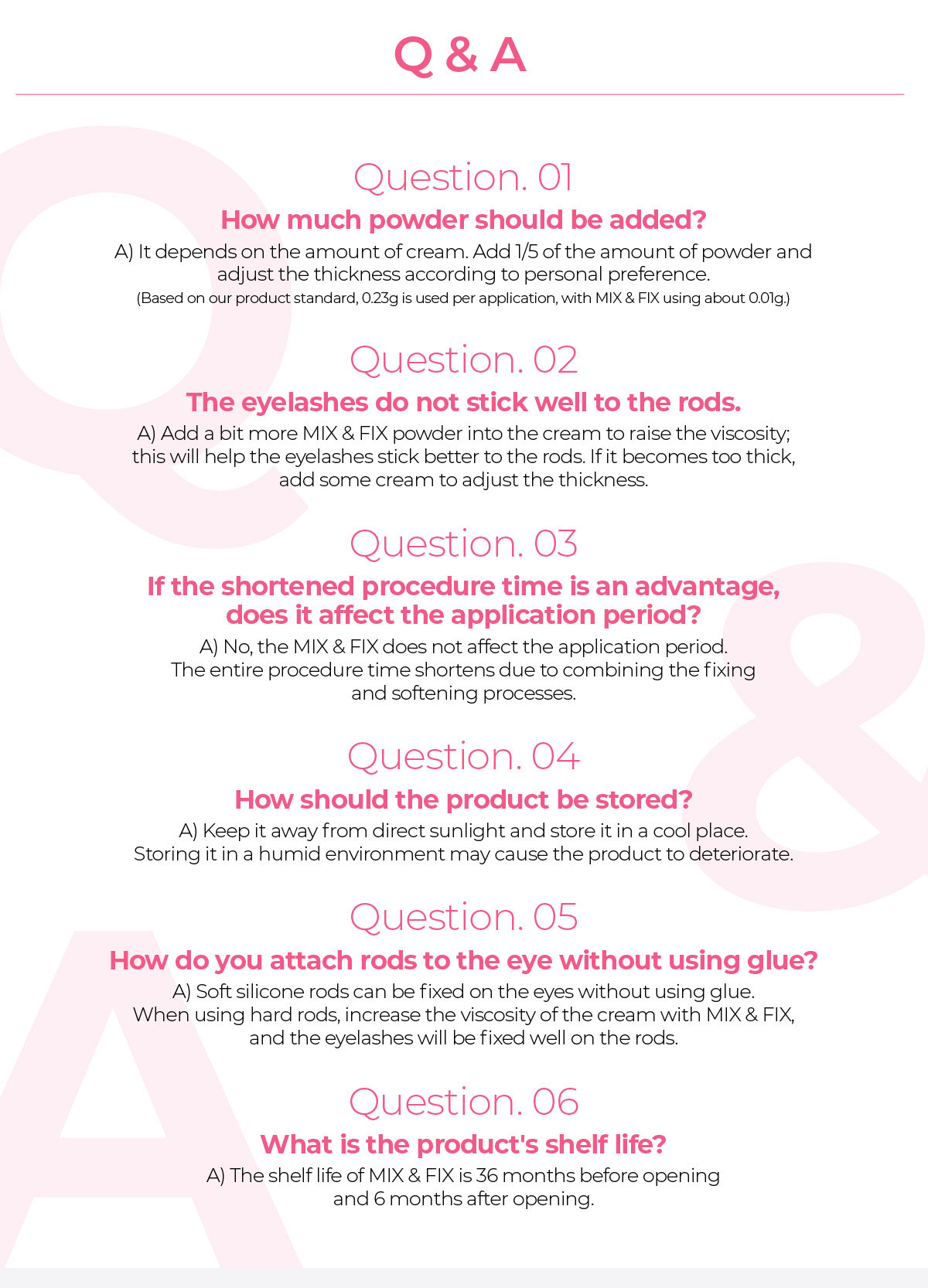 FAQ Korean Lash Lift Mix & Fix Viscosity Control Powder