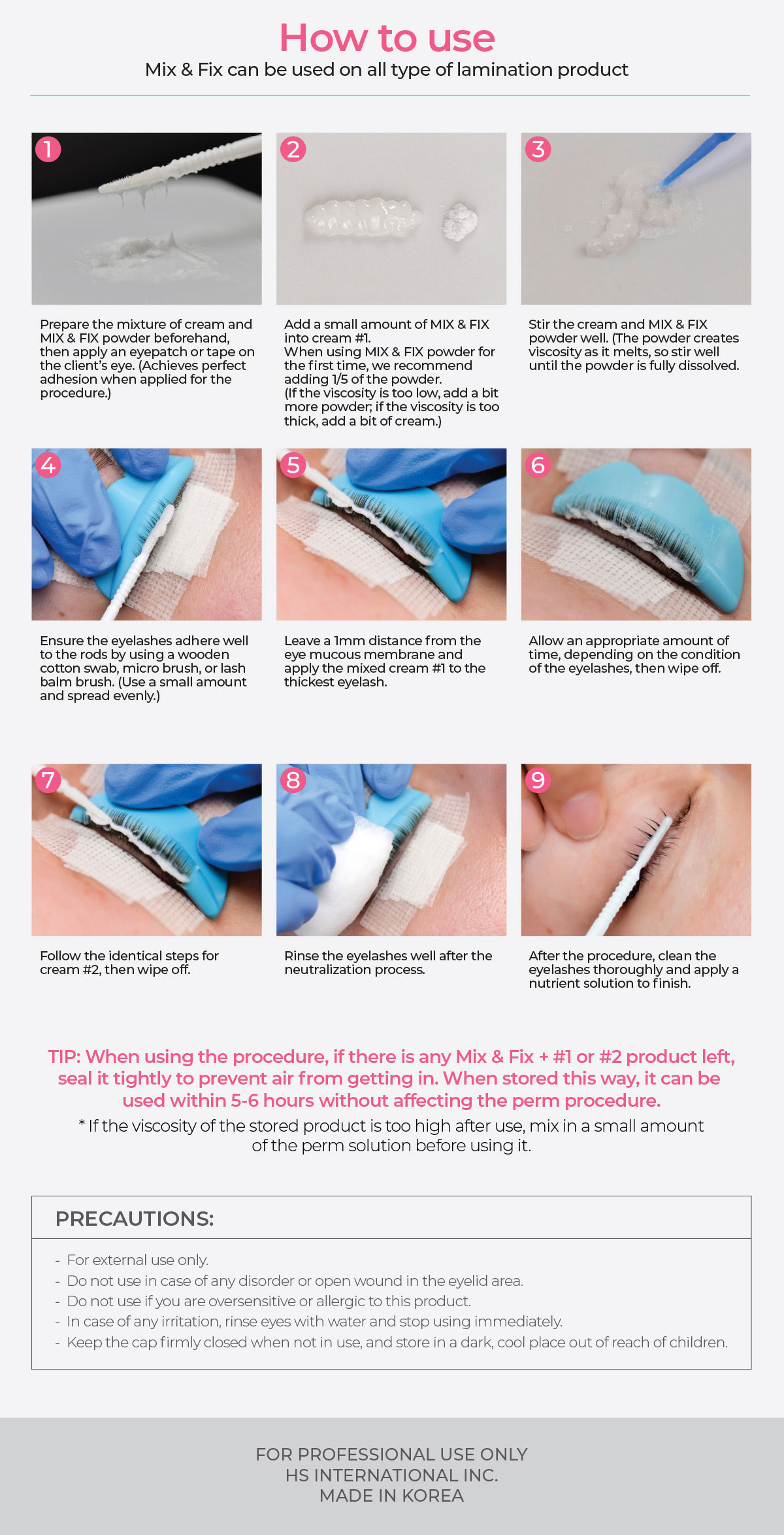 How to use Korean Lash Lift Mix and Fix Viscosity Control Powder